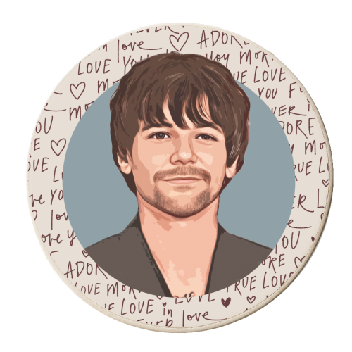 LOUIS LOVE - personalised beer coaster by DOLLY WOLFE