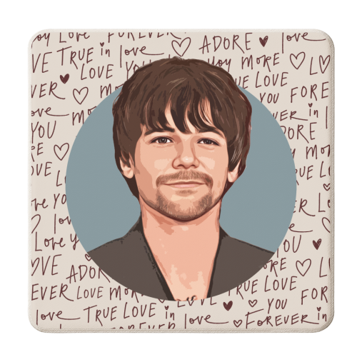 LOUIS LOVE - personalised beer coaster by DOLLY WOLFE