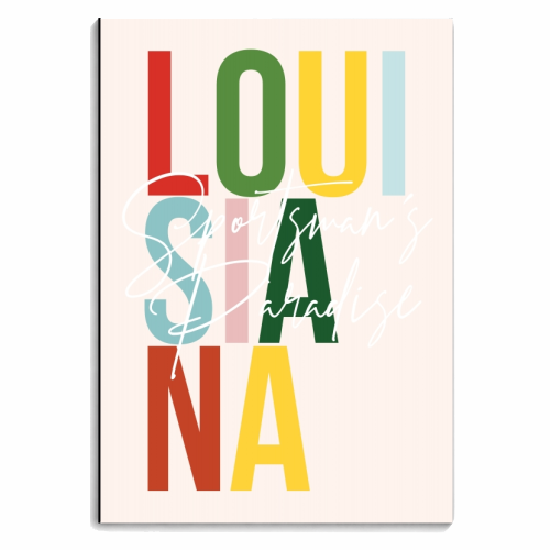 Louisiana "Sportsmans Paradise" Color State - personalised A4, A5, A6 notebook by Toni Scott