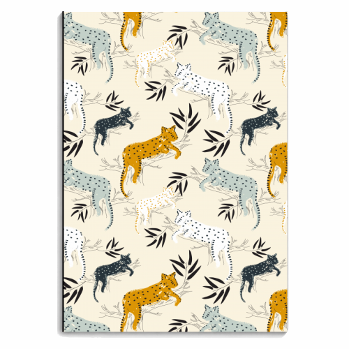 Lounging leopards - personalised A4, A5, A6 notebook by Michelle Walker