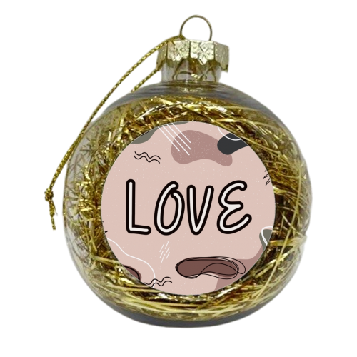 Love abstract print - xmas bauble by The Girl Next Draw