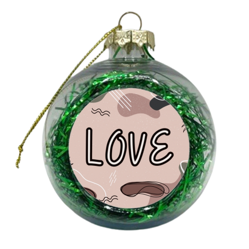 Love abstract print - xmas bauble by The Girl Next Draw