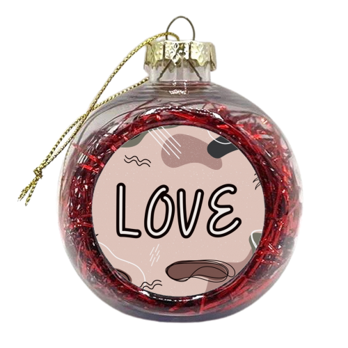 Love abstract print - xmas bauble by The Girl Next Draw