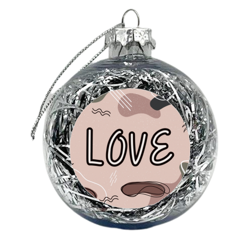 Love abstract print - xmas bauble by The Girl Next Draw