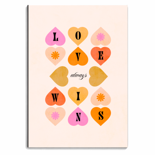 Love always wins - Earthy, peachy and pink - personalised A4, A5, A6 notebook by Dominique Vari