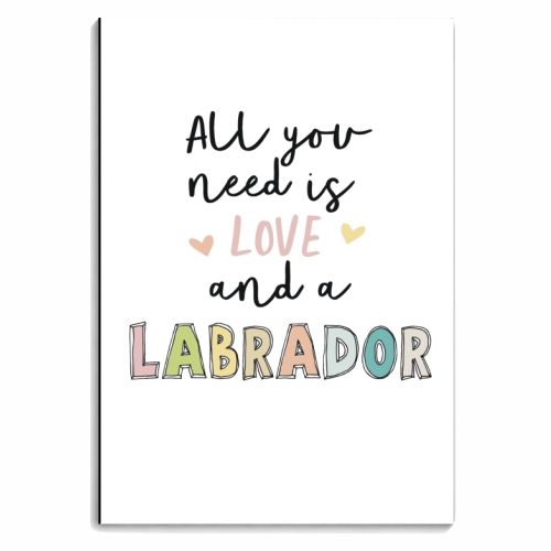 Love and A Labrador - personalised A4, A5, A6 notebook by Giddy Kipper