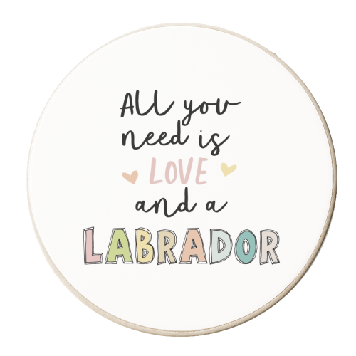 Love and A Labrador - personalised beer coaster by Giddy Kipper