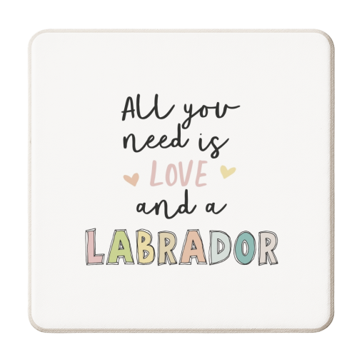 Love and A Labrador - personalised beer coaster by Giddy Kipper