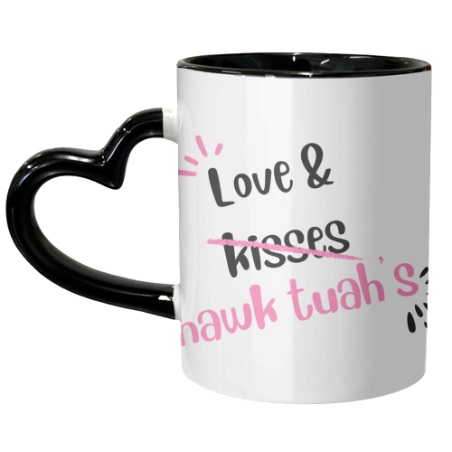 Love and Hawk Tuah's Design | Rude | Trending - unique mug by Lisa Wardle