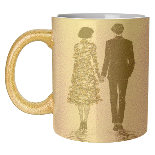 Love at Christmas - unique mug by DejaReve