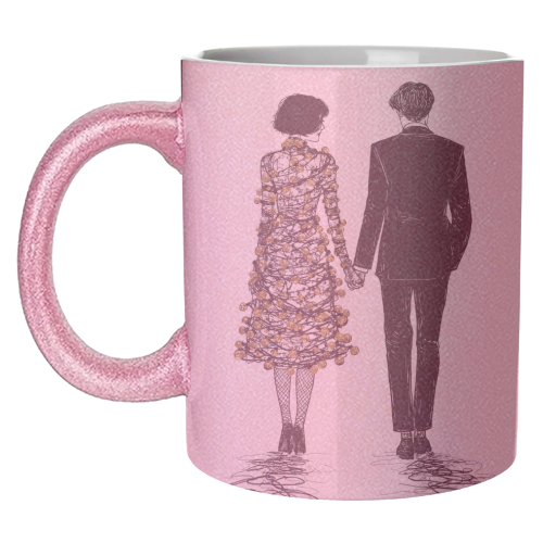 Love at Christmas - unique mug by DejaReve