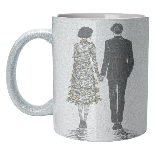 Love at Christmas - unique mug by DejaReve