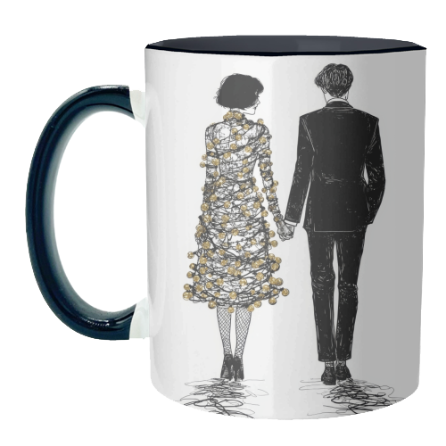 Love at Christmas - unique mug by DejaReve