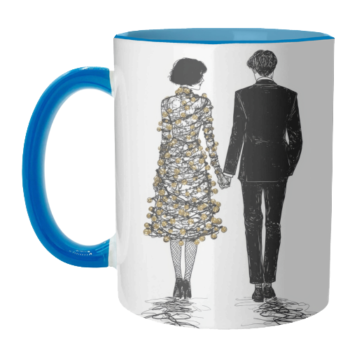 Love at Christmas - unique mug by DejaReve