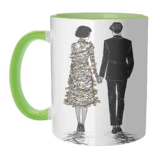 Love at Christmas - unique mug by DejaReve