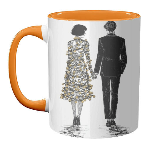 Love at Christmas - unique mug by DejaReve