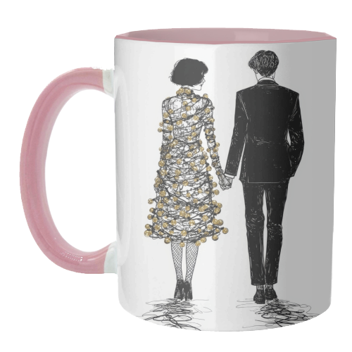 Love at Christmas - unique mug by DejaReve