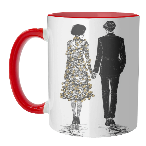 Love at Christmas - unique mug by DejaReve
