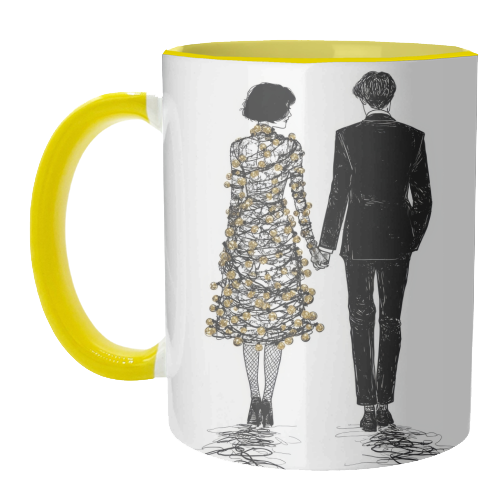 Love at Christmas - unique mug by DejaReve