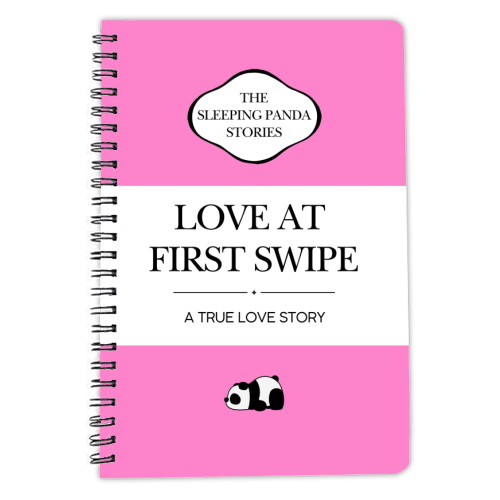 LOVE AT FIRST SWIPE - personalised A4, A5, A6 notebook by Ms Doodle
