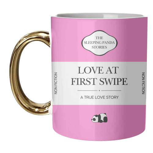 LOVE AT FIRST SWIPE - unique mug by Ms Doodle