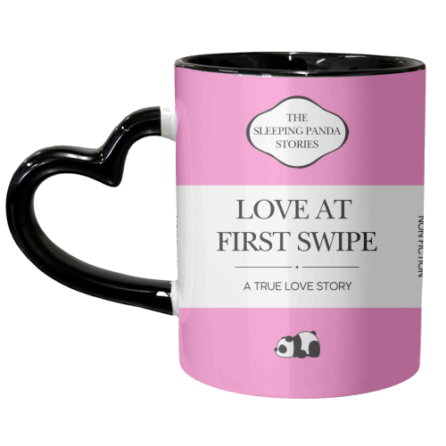 LOVE AT FIRST SWIPE - unique mug by Ms Doodle