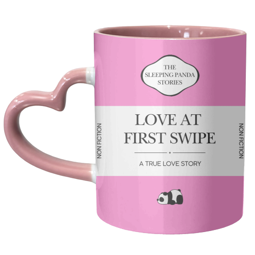 LOVE AT FIRST SWIPE - unique mug by Ms Doodle
