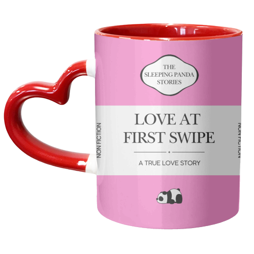 LOVE AT FIRST SWIPE - unique mug by Ms Doodle