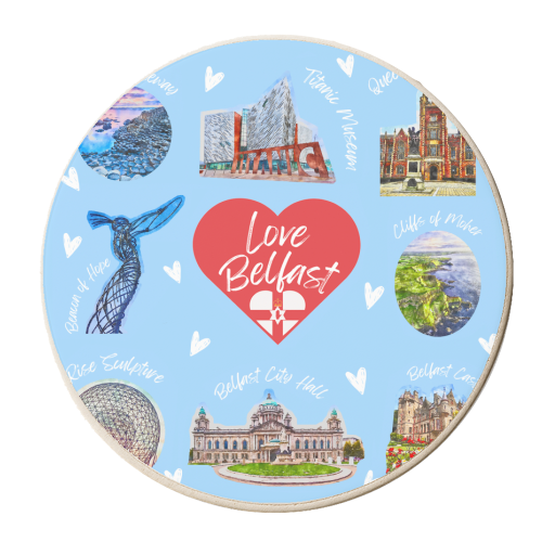LOVE BELFAST - personalised beer coaster by AP