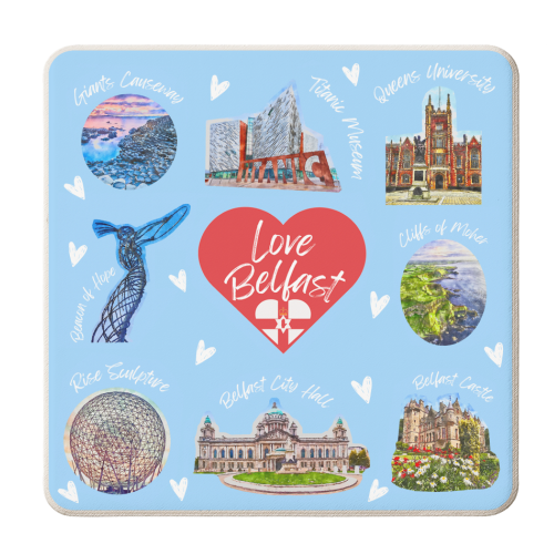LOVE BELFAST - personalised beer coaster by AP