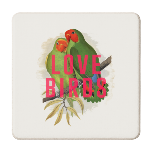 Love Birds - personalised beer coaster by The 13 Prints