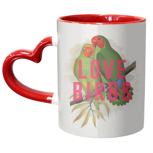 Love Birds - unique mug by The 13 Prints