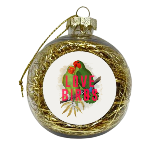 Love Birds - xmas bauble by The 13 Prints