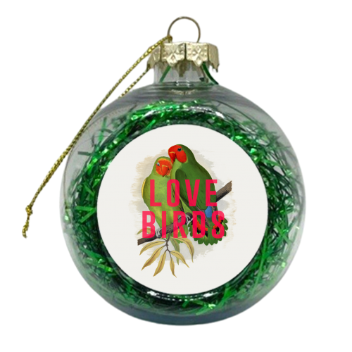Love Birds - xmas bauble by The 13 Prints