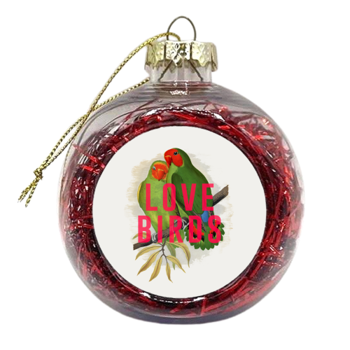 Love Birds - xmas bauble by The 13 Prints