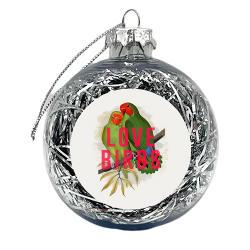 Love Birds - xmas bauble by The 13 Prints