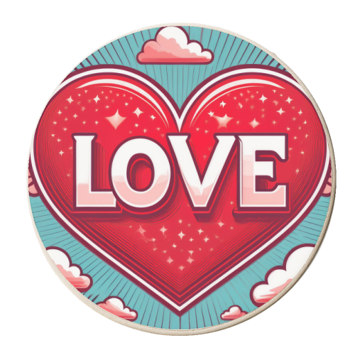 Love Can Fly - personalised beer coaster by Adam Regester
