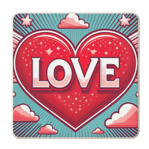 Love Can Fly - personalised beer coaster by Adam Regester