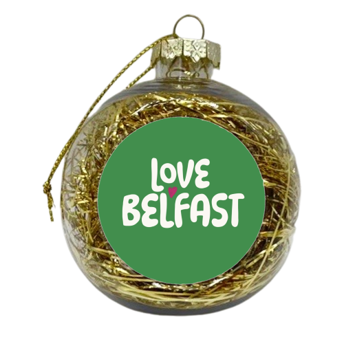 Love Cities: Belfast - xmas bauble by Giddy Kipper