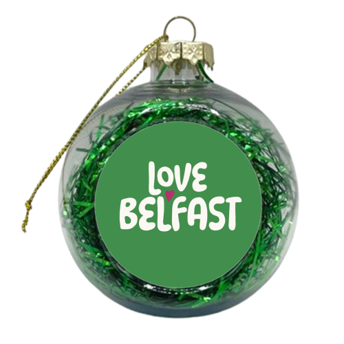 Love Cities: Belfast - xmas bauble by Giddy Kipper