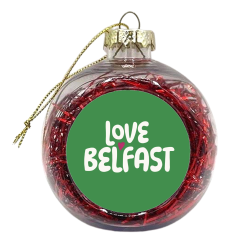 Love Cities: Belfast - xmas bauble by Giddy Kipper