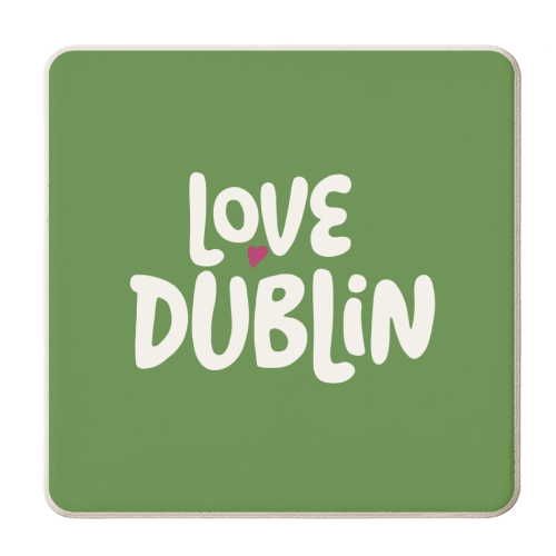 Love Cities: Dublin - personalised beer coaster by Giddy Kipper