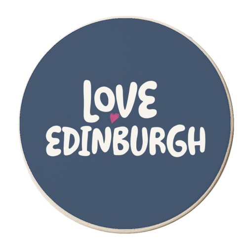 Love Cities: Edinburgh - personalised beer coaster by Giddy Kipper