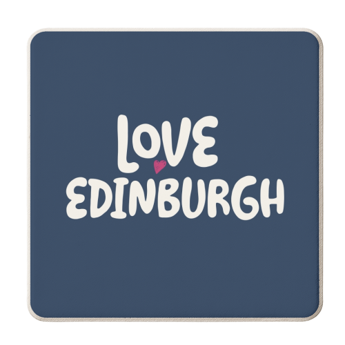 Love Cities: Edinburgh - personalised beer coaster by Giddy Kipper