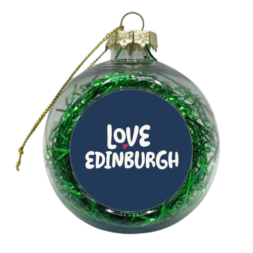 Love Cities: Edinburgh - xmas bauble by Giddy Kipper