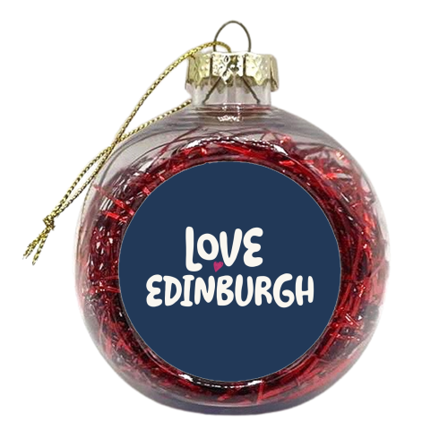 Love Cities: Edinburgh - xmas bauble by Giddy Kipper