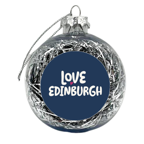 Love Cities: Edinburgh - xmas bauble by Giddy Kipper