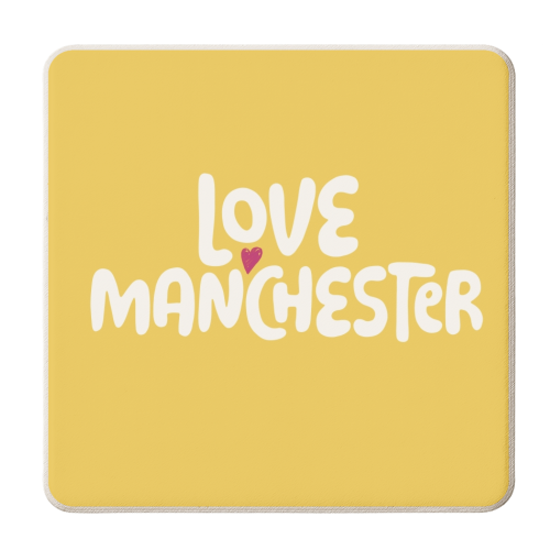 Love Cities: Manchester - personalised beer coaster by Giddy Kipper
