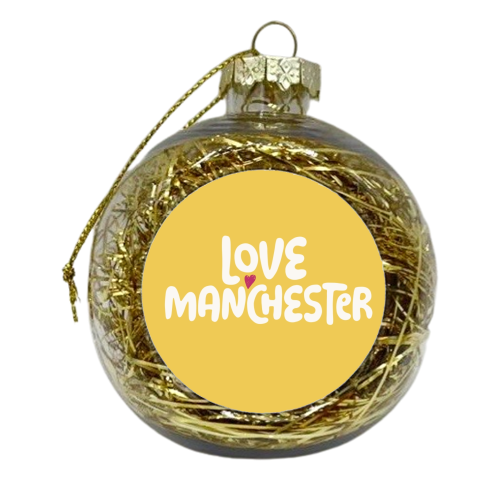 Love Cities: Manchester - xmas bauble by Giddy Kipper