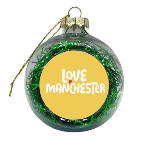 Love Cities: Manchester - xmas bauble by Giddy Kipper